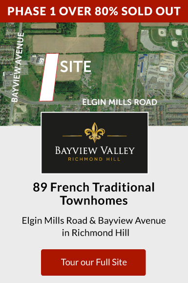 Bayview Valley. 42 Contemporary Townhomes Elgin Mills Road and Bayview Avenue in Richmond Hill. Become a VIP insider